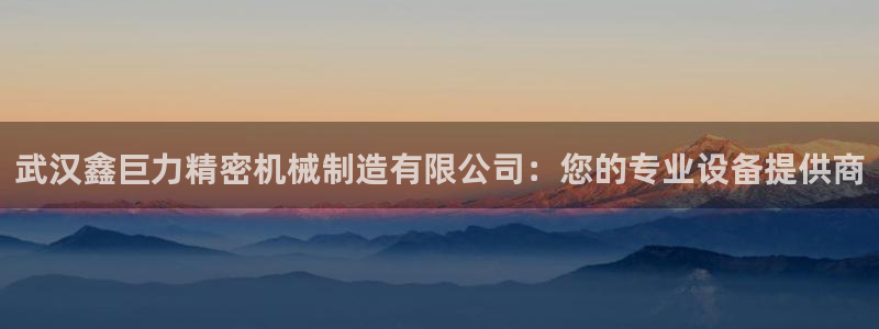 彩神ios下载：武汉鑫巨力精密机械制造有限公司：您的专业设备提供商