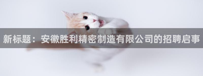 新版彩神v8登录：新标题：安徽胜利精密制造有限公司的招聘启事