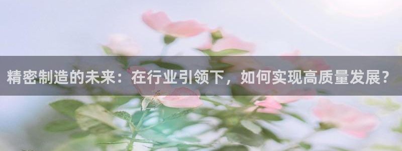 彩神v8平台正规吗知乎：精密制造的未来：在行业引领下，如何实现高质量发展？